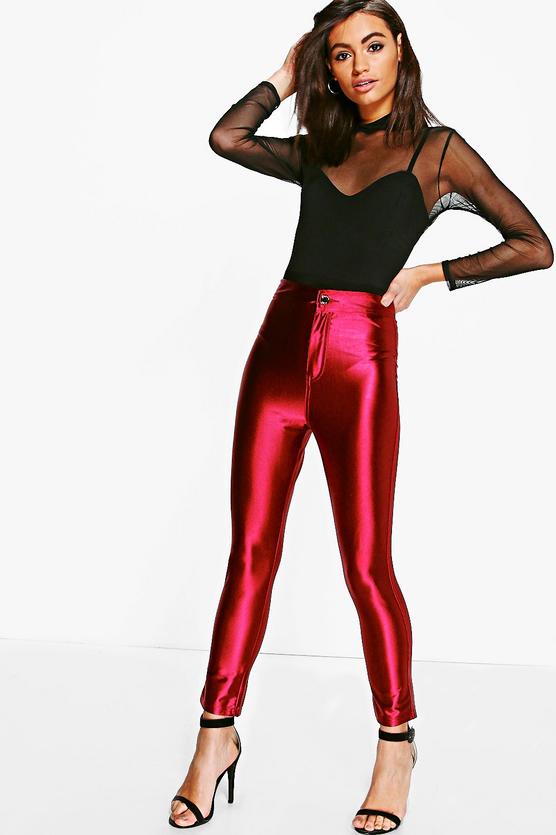 Ava High Waist Super Skinny 3/4 Disco Trousers